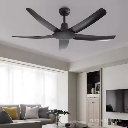 Quạt trần đèn 5 cánh ABS trang trí phòng khách ESC-C147W (5)