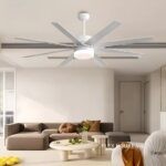 Quạt trần đèn 8 cánh màu trắng sang trọng ESC336YY (4)