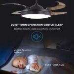 Quạt trần đèn LED giấu cánh hiện đại ESC422 (2)