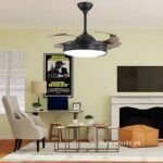 Quạt trần đèn LED giấu cánh hiện đại ESC422 (4)