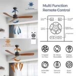 Quạt trần đèn phong cách retro cánh ABS cao cấp ESCN06 (6)
