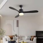 Quạt trần màu đen 3 cánh tích hợp đèn sang trọng ESC214