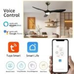 Quạt trần trang trí có đèn 5 tốc độ quạt thông minh ESC310B (3)