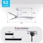 Quạt trần trang trí có đèn 5 tốc độ quạt thông minh ESC310B (4)