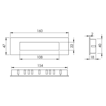 Tay nắm âm có nắp che inox 304 160MM_T3 Imundex 7712007  (4)