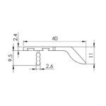 Tay nắm tủ nhôm 300MM/T3 Imundex 7754062 (3)