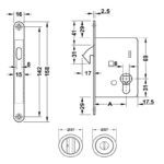 Thân khóa cửa trượt chính hãng Hafele 911.26.527 (1)