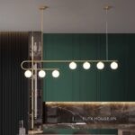 Đèn LED thả trần thủy tinh hiện đại ZHM328