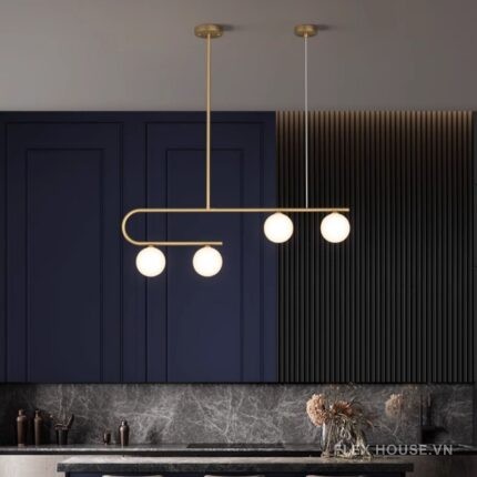 Đèn LED thả trần thủy tinh hiện đại ZHM328