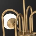 Đèn trần đồng chùm bóng tròn phong cách Pháp ZHM6331