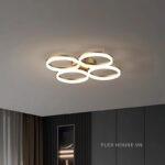 Đèn trần LED nhiều đầu bóng decor vòng tròn nghệ thuật ZHM8961 - 2