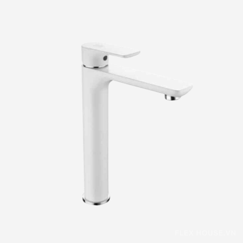 Vòi lavabo nóng lạnh thân cao bằng đồng mạ PVD DL6001 - bìa