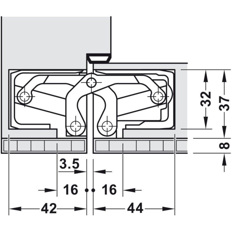 Bản lề âm TE540 tải trọng 100kg Hafele 924.17.323 6