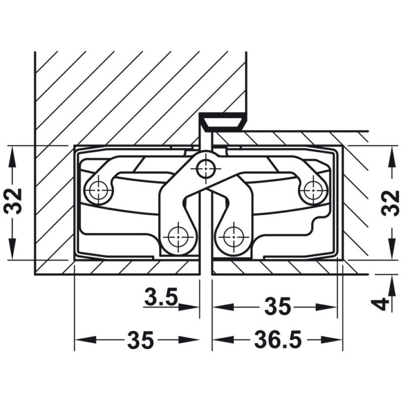Bản lề cửa đen mờ Hafele 924.17.237 5