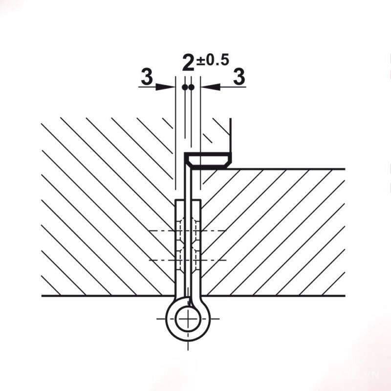 Bản lề lá 2 vòng bi đen mờ 120kg Inox 316 Hafele 926.98.063 4