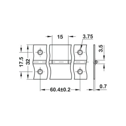 Bản lề piano 32mm Hafele 351.03.847 (1)