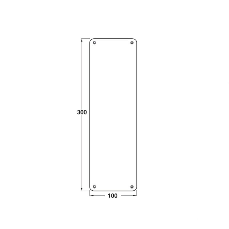 Bảng đẩy cửa PUSH inox mờ Hafele 987.11.300 1