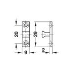 Bas cầu hai khớp sử dụng vít bắt Hafele 244.20.015 (3)