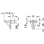 Bas đỡ kệ nhựa lỗ khoan 5mm Hafele 283.63.715 (1)