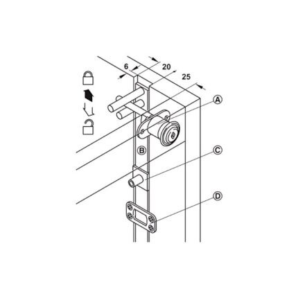 Bộ khóa trung tâm Symo với then khóa 234.99.984 (1)