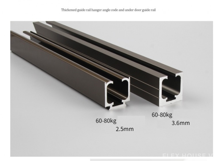 Bộ ray trượt cửa lùa giảm chấn 2 đầu tải trọng 80kg Taura DL-P093 8 Bộ ray trượt cửa lùa giảm chấn 2 đầu tải trọng 80kg Taura DL-P093 12