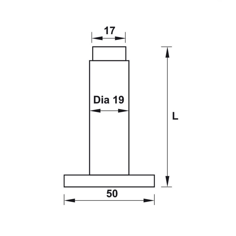 Chặn Cửa Gắn Tường 100mm Hafele 937.13.540 2
