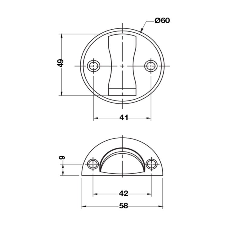 Chặn cửa nam châm bằng từ tính Hafele 938.30.031 1