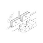 Chặn cửa nam châm cho cửa kính 2 cánh Hafele 245.67.320 (2)