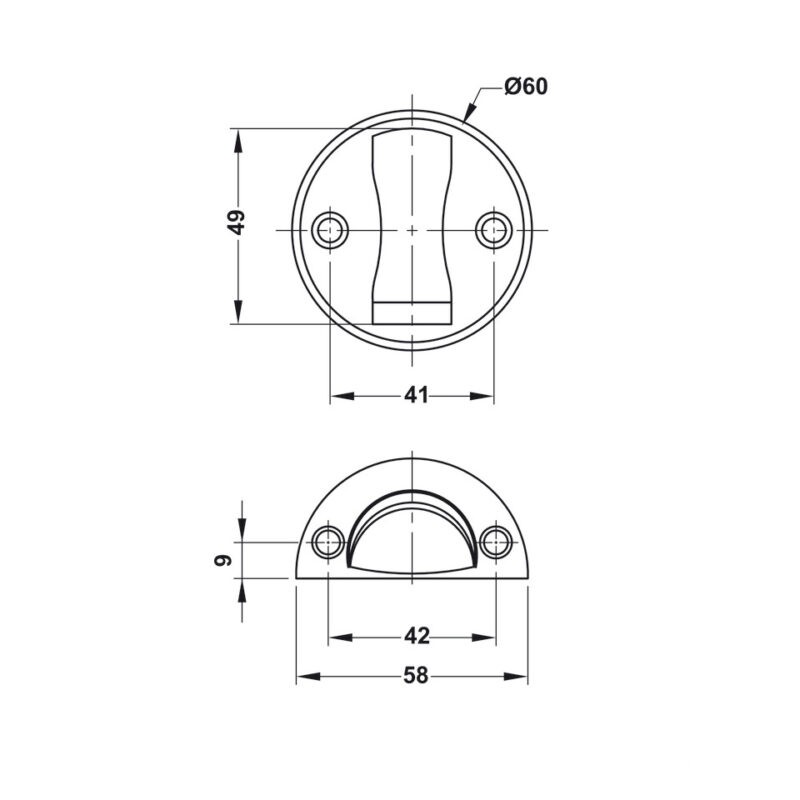Chặn cửa nam châm inox 304 Hafele 938.30.030 2