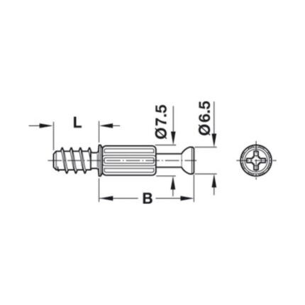 Chốt liên kết Minifix Bolt Hafele 262.27.679 (1)