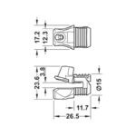 Đầu nối bảng điều khiển phía sau Hafele 260.09.765 (2)