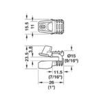 Đầu nối bảng điều khiển phía sau Hafele 260.09.765 (5)