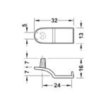 Đầu nối mặt sau dành cho ngăn kéo bằng gỗ 262.11.115 (2)