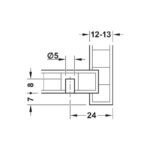 Đầu nối mặt sau dành cho ngăn kéo bằng gỗ 262.11.115 (3)