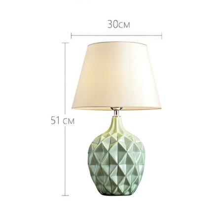 Đèn bàn gốm sứ họa tiết kim cương ZL9261
