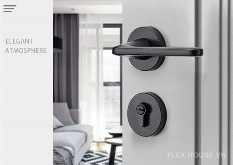 Khoá cửa phòng ngủ tay gạt màu đen Taura A01-218B 1 Khoá cửa phòng ngủ tay gạt màu đen Taura A01-218B 6
