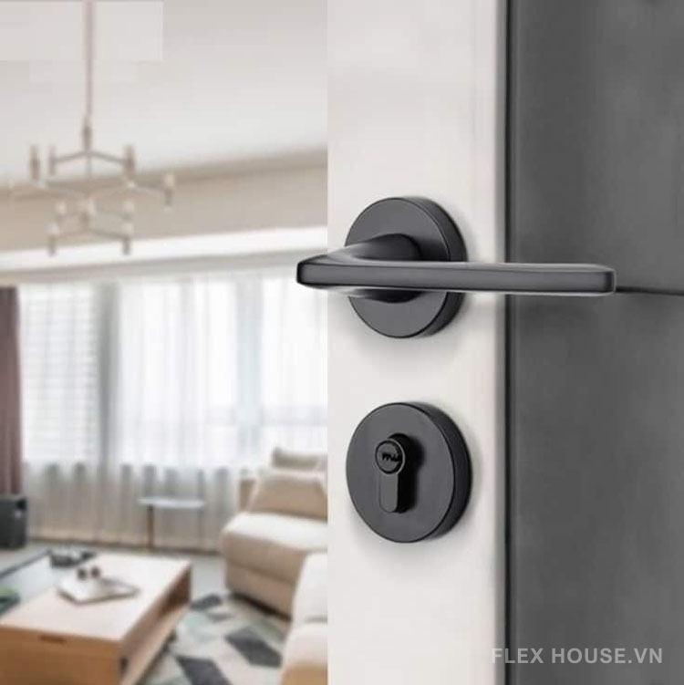 Khoá cửa phòng ngủ tay gạt màu đen Taura A01-218B 3 Khoá cửa phòng ngủ tay gạt màu đen Taura A01-218B 8