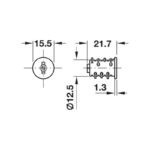 Lõi chìa rời hình trụ tròn cao cấp Hafele 210.41 (2)