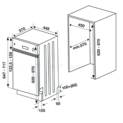 Máy rửa chén bán âm hiện đại HAFELE 533.23.276