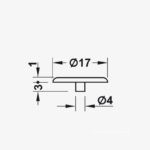 Nắp che ốc liên kết 15mm không vành Hafele 262.24.055