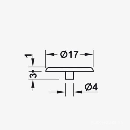 Nắp che ốc liên kết 15mm không vành Hafele 262.24.055