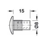 Ống giữ vít liên kết M6 bằng kim loại Hafele 267.07.910 (3)