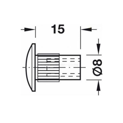 Ống giữ vít liên kết M6 bằng kim loại Hafele 267.07.910 (3)