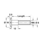 Ống giữ vít liên kết M6 dài 32mm Hafele 267.07.923 (1)