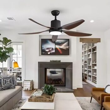 Quạt đèn trần phòng khách 5 cánh ABS cao cấp ESC216