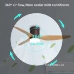 Quạt đèn trần trang trí điều khiển từ xa 5 tốc độ ESC342 (6)