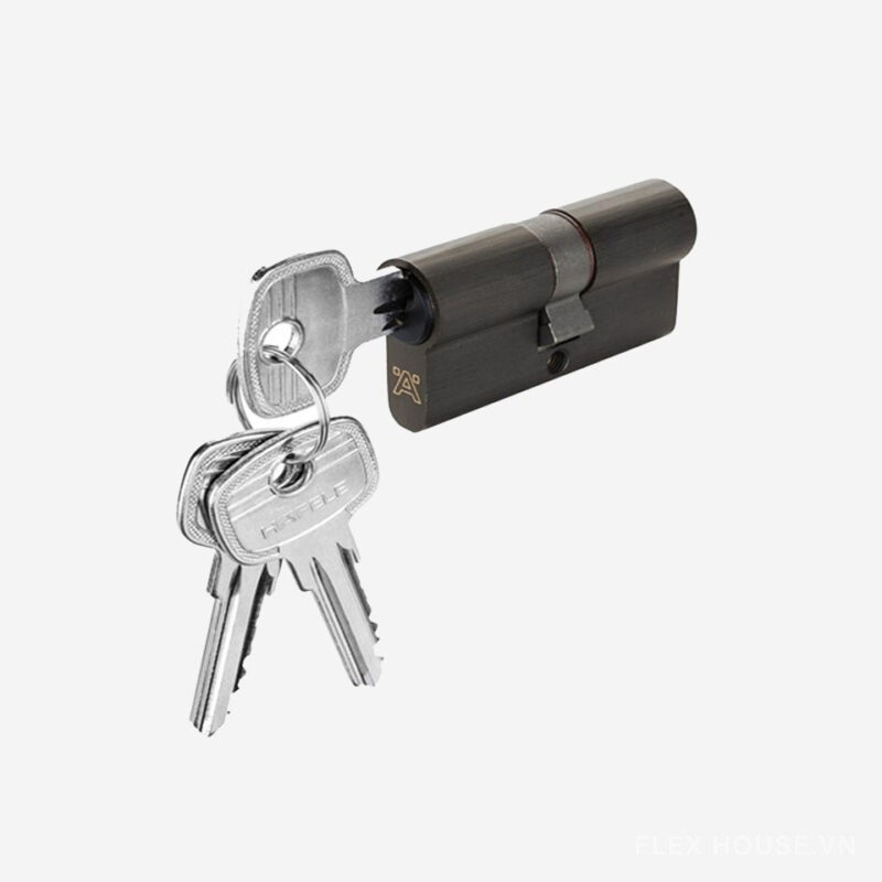 Ruột khóa 2 đầu chìa đen mờ PVD Hafele 916.63.90 1