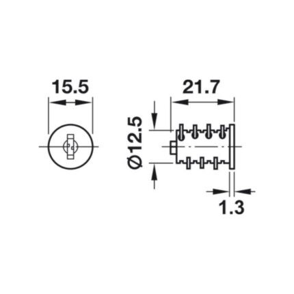 Ruột khóa SYMO chính hãng Hafele 210.40 (3)