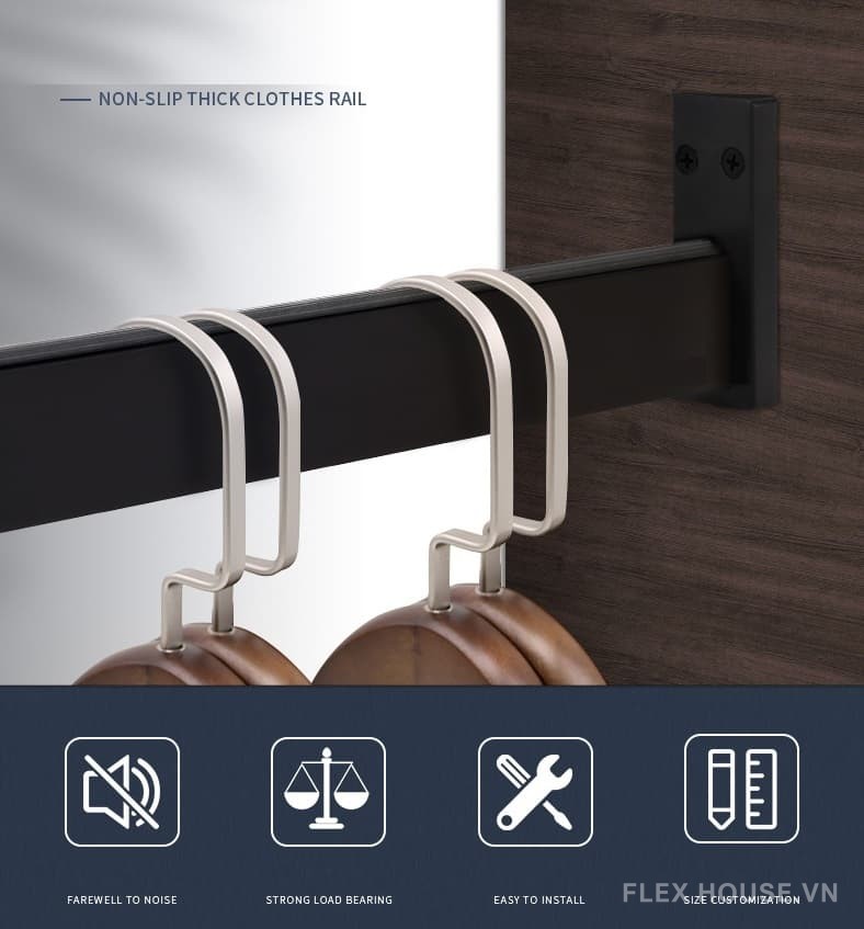 Suốt treo quần áo cố định loại dày cao cấp DL-V021.016 3