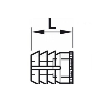 Tắc kê nhựa ren M6 dài 9mm Hafele 039.33.364 (1)